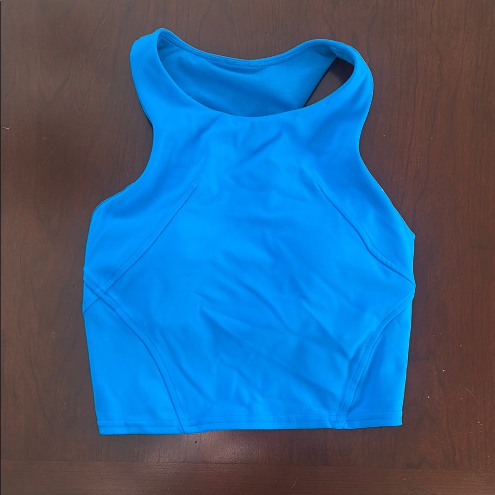 Blue lululemon tank top with built in bra